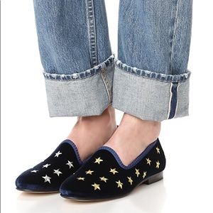 Del Toro - Women's Navy Velvet Gold & Silver Star